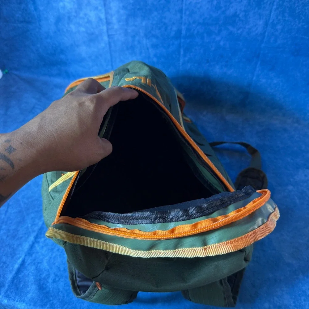 NRA-ILA Tactical Backpack Green Orange Ripstop Hiking Range Bag MOLLE Webbing